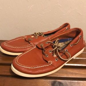 Burnt Orange Sperry Top-Sider boat shoes